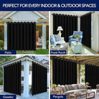 PureFit Outdoor Curtains for Patio Waterproof Weatherproof, UV Resistant - Image 5