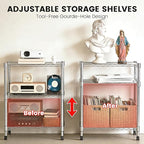 Xcity Storage Shelves, 3 Tier Heavy Duty Metal Shelving Unit - Image 4
