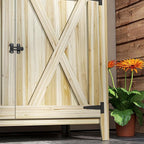 Outsunny Wood Garden Shed, Compact Outdoor Storage Cabinet Potting Shed - Image 8