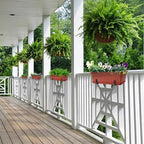 GREANER Long Planters for Outdoor Plants, 3 Pack 16.9x7.48 Inch Flower - Image 6
