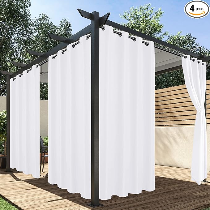 HolidayIdeas White Outdoor Curtains by HolidayIdeas