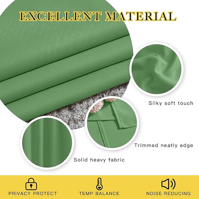 NICETOWN Sliding Door Window Treatment Blackout Patio Door Curtain Panels - Image 3
