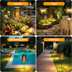 Solar Pathway Lights Outdoor, LED Bright Metal Retro Waterproof, Outside - Image 6