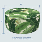 LVTXIII Outdoor/Indoor Round Inflatable Ottoman, All Weather Patio Footstool - Image 3