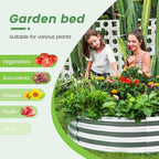 Land Guard 3×3×1ft Galvanized Raised Garden Bed Kit, Round Galvanized Planter - Image 3