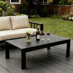 Outdoor Rectangle Patio Aluminum Coffee Tables - Image 2