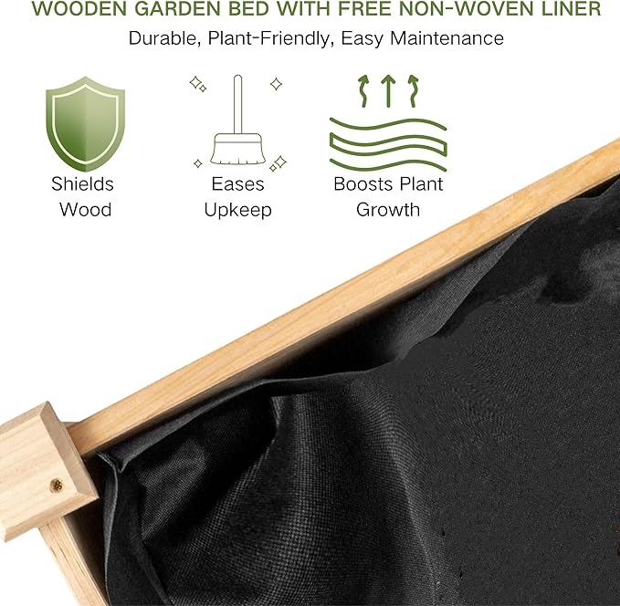 34x18x30in Wooden Raised Garden Bed - Image 6