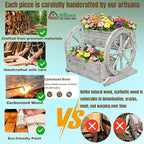 NestNature Wooden Wagon Planter Box, Raised Garden Bed, Decorative Garden - Image 8