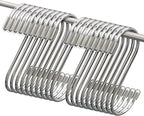 Myfolrena 20 Pack S Hooks for Hanging, 3.4 Inch Metal S Shaped Hook Heavy Duty by Myfolrena
