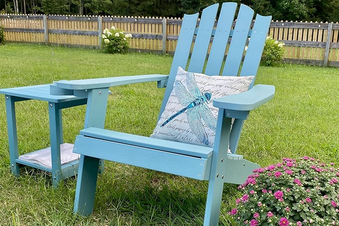 Double Adirondack Side Table Weather Resistant, Outdoor Rectangular End Table - Image 6