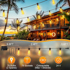 Outdoor String Led Patio Lights - 200Ft 60M Outside Waterproof Light - Image 7