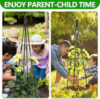 2 Pack Garden Trellis for Climbing Plants, Garden Trellis Rustproof Plastic - Image 5