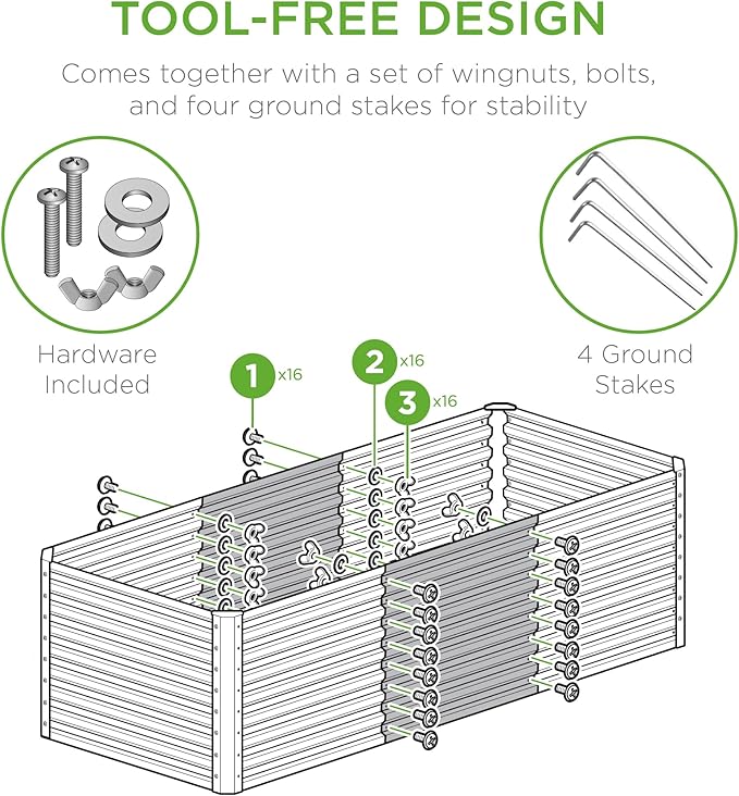 Best Choice Products 4x2x2ft Outdoor Metal Raised Garden Bed, Deep Root Box - Image 6