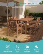 Outdoor Rectangle Dining Table, Heavy-Duty HDPE Table - Image 4
