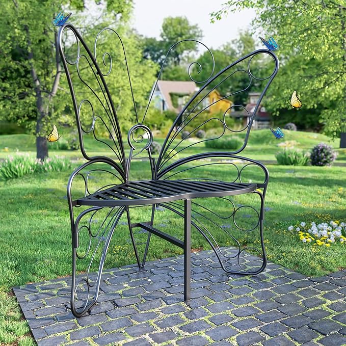Butterfly Shaped Outdoor Bench, Butterfly Chair Butterfly Bench Outdoor - Image 2