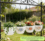 Set of 2-8 Inch Self Watering Hanging Planters - Image 4