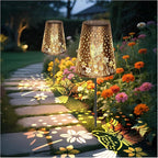 Solar Pathway Lights Outdoor, LED Bright Metal Retro Waterproof, Outside by MMHFSolarLightsOutdoor