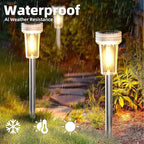 DERAYSION Solar Lights Outdoor, 8 Pack Solar Pathway Lights Waterproof Garden - Image 5