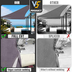 LOVE STORY Custom Size 13'x13'x13' Dark Grey Sun Shade Sail Triangle Sunhsade - Image 7