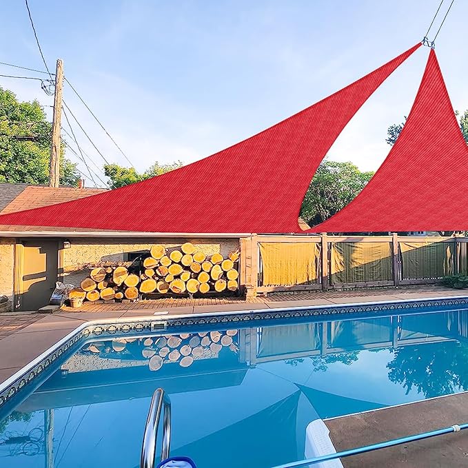 E&K Sunrise 22' x 22' x 22' Sun Shade Sail Triangle Canopy Shade Cover UV Block by EKSUNRISEINC