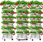 7 Tiered Strawberry Planters 3 Pack, Vertical Stackable Planter, Herb Stacking by Lykvrii