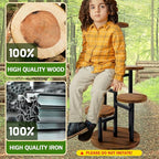 AUGOSTA 5 Tier Plant Stand, Tall Metal Wood Shelf Holder - Image 7