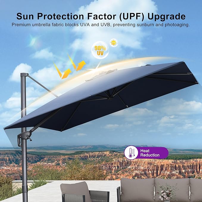 PURPLE LEAF 8 FT Outdoor Umbrella - Image 8