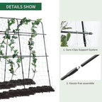 Lalahoni Cucumber Trellis, 5.3x5.3 Feet Metal Garden Arch Plant Support - Image 4