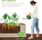 Best Choice Products 8x2x2ft Raised Outdoor Metal Garden Bed, Deep Root Box - Image 4