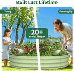 Kesfitt Round Raised Garden Bed, Open-Bottom Design, 12-Inch Deep Outdoor - Image 9