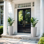 Kante 23.6" H Pure White Concrete Tall Planters, Large Outdoor Indoor - Image 5