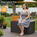 NEWBULIG 60 Gallon Deck Box, Waterproof Outdoor Storage Box - Image 3