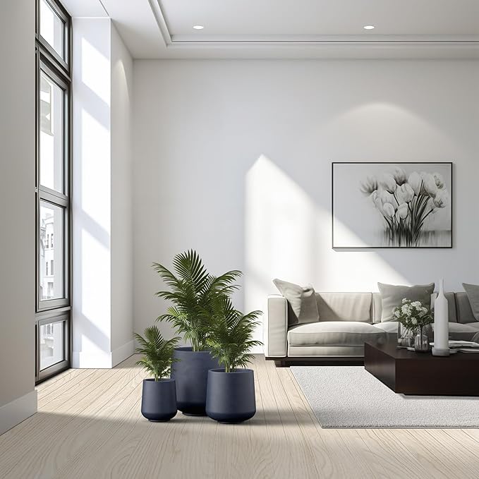 Kante 15.3"+11.6"+8.2" Dia Round Concrete Planter, Large Outdoor Indoor Planter - Image 5