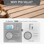 PHI VILLA Large Outdoor Patio Table - Image 7