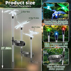 Anordsem Solar Garden Lights Outdoor: 6 Waterproof PVC Insect Stake Light Heads - Image 3