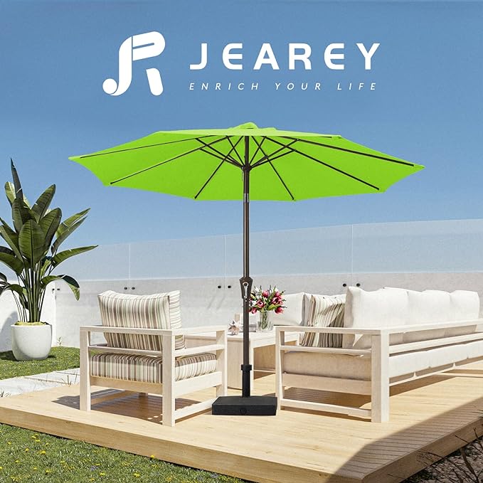 JEAREY 9FT Outdoor Patio Umbrella Outdoor Table Umbrella - Image 6