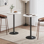 Flamaker Round Bistro Pub Table Modern Style Metal Base MDF Top Cocktail Bar - Image 8