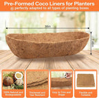 Legigo 2PCS 36 Inch Natural Trough Coco Coir Liners Planters Replacement - Image 2