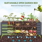 Ohuhu 6x3x1.9FT Metal Raised Garden Bed Outdoor, Reinforced Galvanized Steel - Image 3
