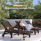 Patio Chaise Lounge Chair Set of 2, Oversized Lounge Chair Outdoor - Image 3