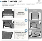Patio Dining Chairs Set of 4, Stackable Dining Chairs High Back, Breathable - Image 5