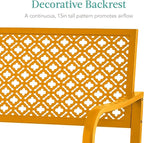 Best Choice Products Outdoor Bench 2-Person Metal Steel Benches Furniture - Image 5