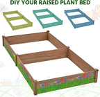 Yaheetech 8×4ft Wooden Horticulture Raised Garden Bed Divisible Elevated - Image 5