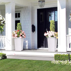 GarveeLife 22.5 in Tall Planters Set of 2, Outdoor＆Indoor Black Planter Pots - Image 4