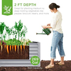 Best Choice Products 6x3x2ft Outdoor Metal Raised Garden Bed, Deep Root Box - Image 3