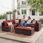 NICESOUL 29.3'' High Back Wicker Patio Furniture Set - Image 3