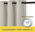 NICETOWN Extra Wide Blackout Sliding Door Curtains 95 inch Length - Image 4