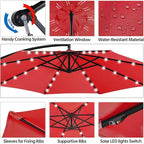 Yaheetech 10FT Solar Offset Umbrella - Image 5