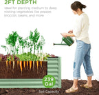 Best Choice Products 8x2x2ft Outdoor Metal Raised Garden Bed, Rectangular Deep - Image 2