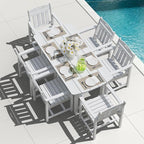 Outdoor Rectangle Dining Table, Heavy-Duty HDPE Table - Image 2